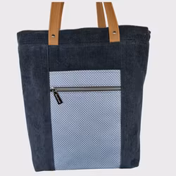 Prosjektveske Blå Fløyel - Stor