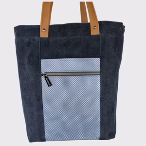 Prosjektveske Blå Fløyel - Stor