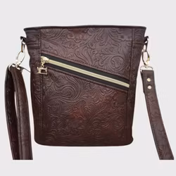 Hverdagsveske Brun Preget - Gull