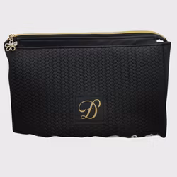 Toalettmappe Svart Flettet - Stor