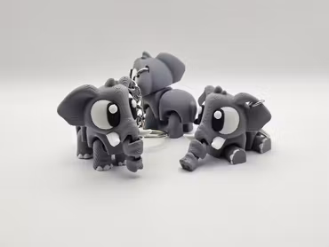 Flexi-Elefant Nyckelring