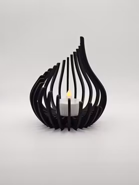 Ribbad te-ljushållare