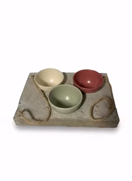 Bricka med skålar