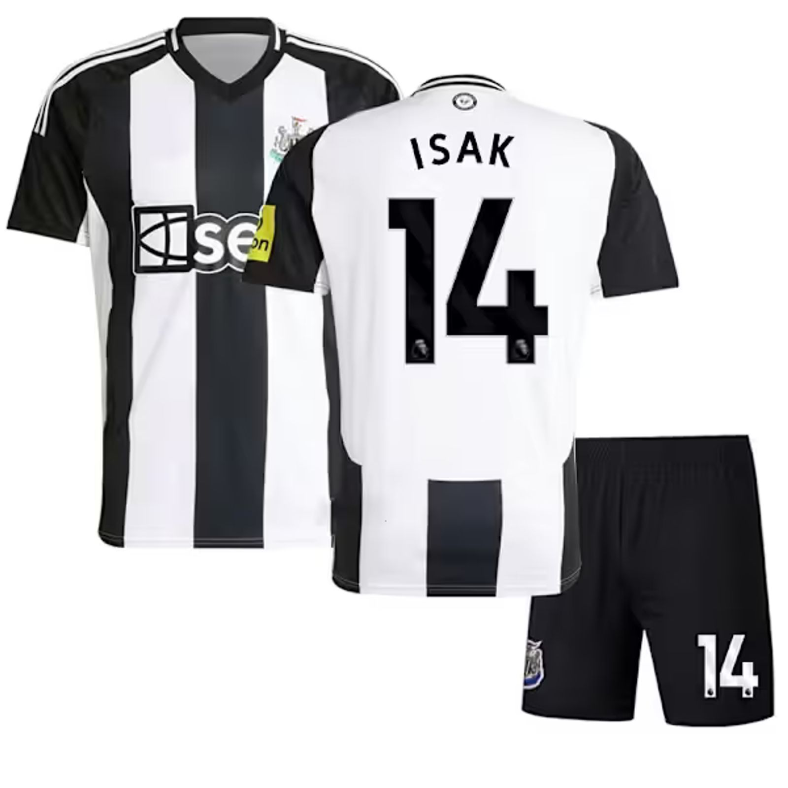 Newcastle Isak børnetrøje – fodboldtrøje med shorts til børn