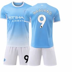 Manchester City Haaland hjemmebanetrøje børn 2026/27 – fodboldtrøje med shorts til børn