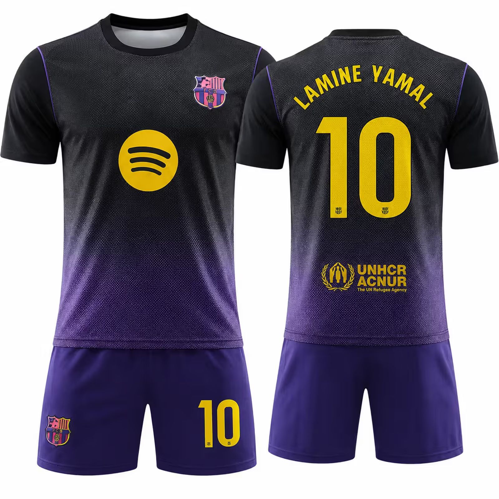 FC Barcelona Lamine Yamal udebanetrøje børn 2026/27 – fodboldtrøje med shorts til børn