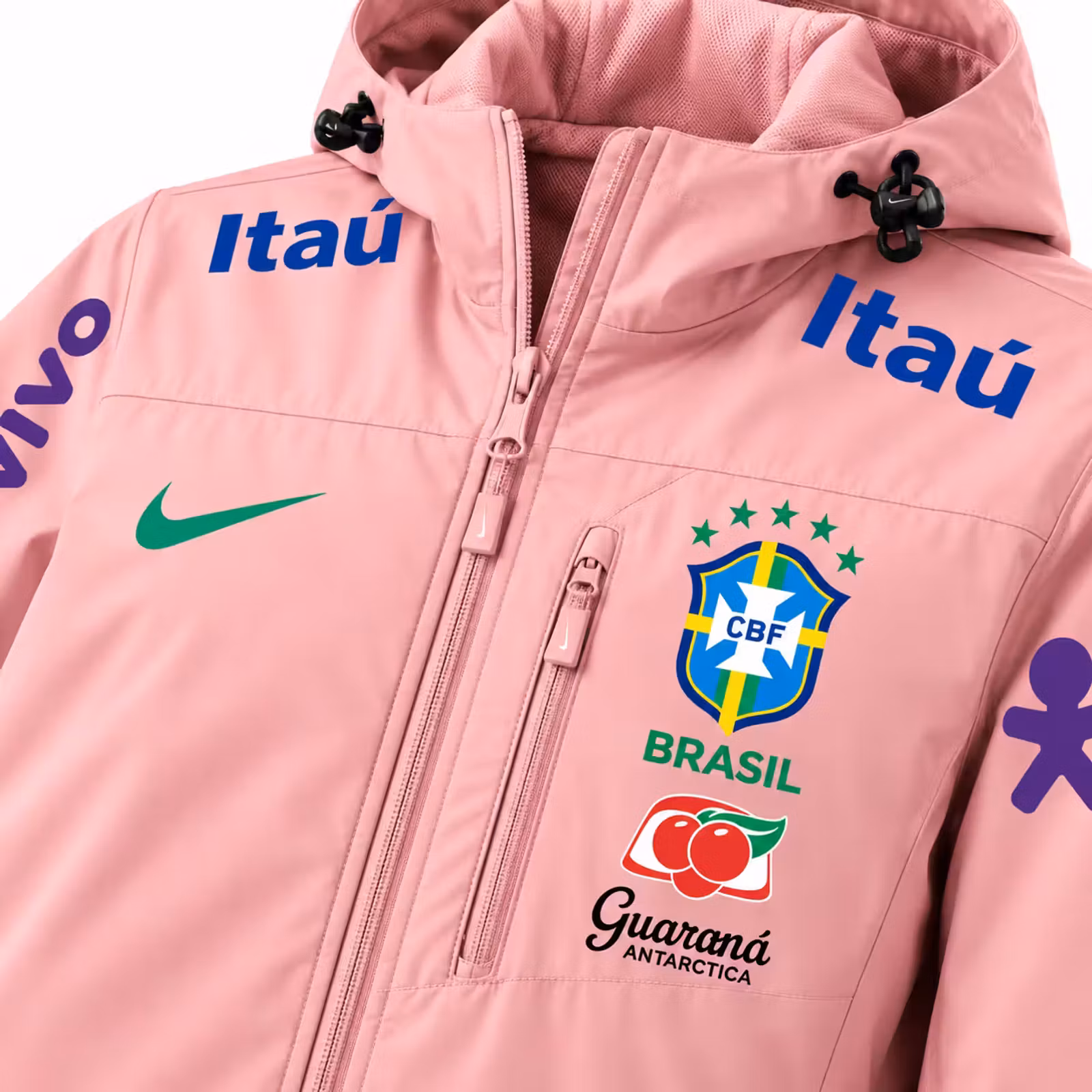 Brasilien vindjakke lyserød