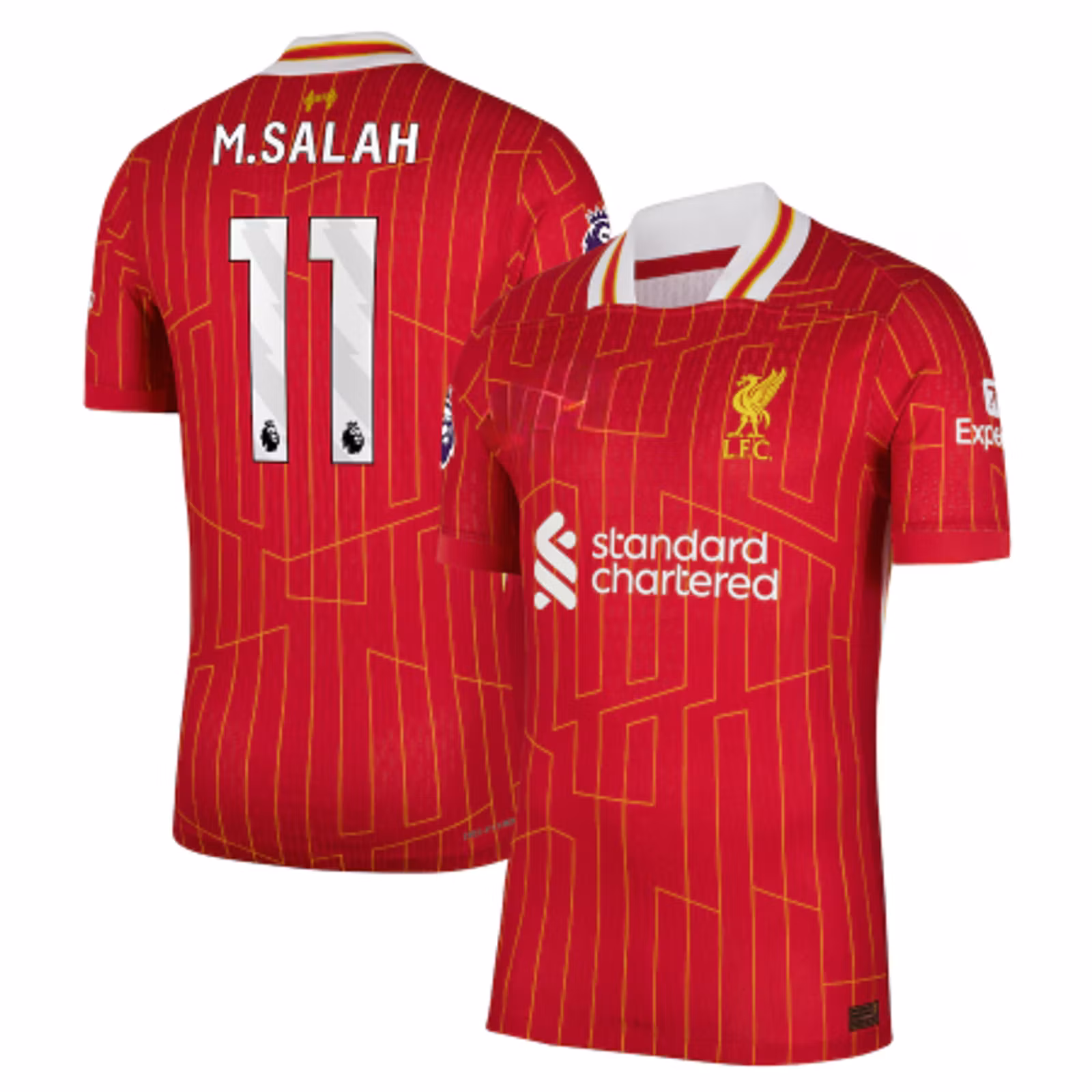 Fotbollströja Liverpool Salah, röd, säsong 2024/25, med Salah-tryck.