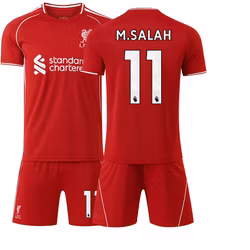 Fodboldtrøjer til børn - Liverpool Salah - Trøje og shorts sæt 25/26