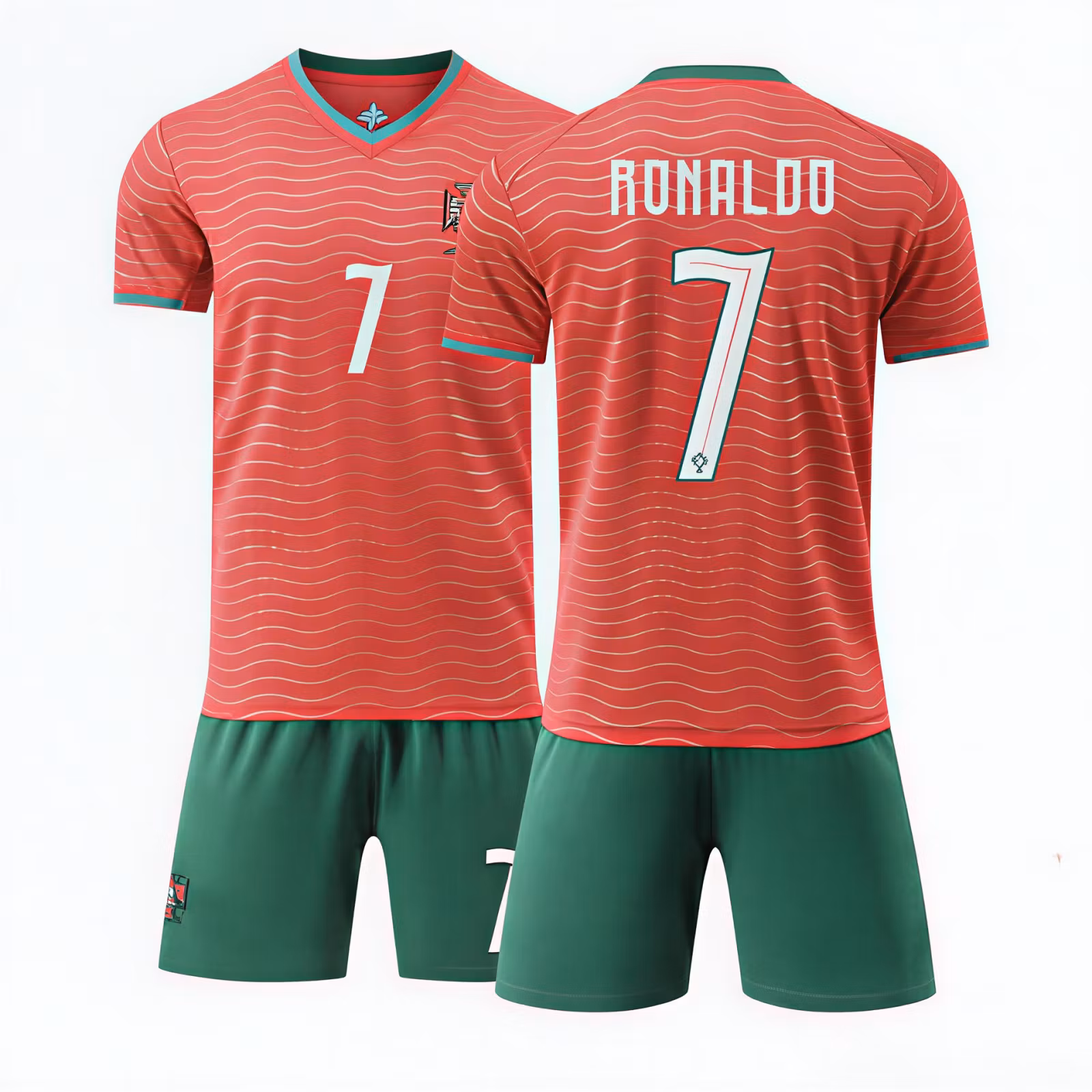 Fodboldtrøjer Børn - Portugal Ronaldo - Trøje og shorts sæt VM 2026