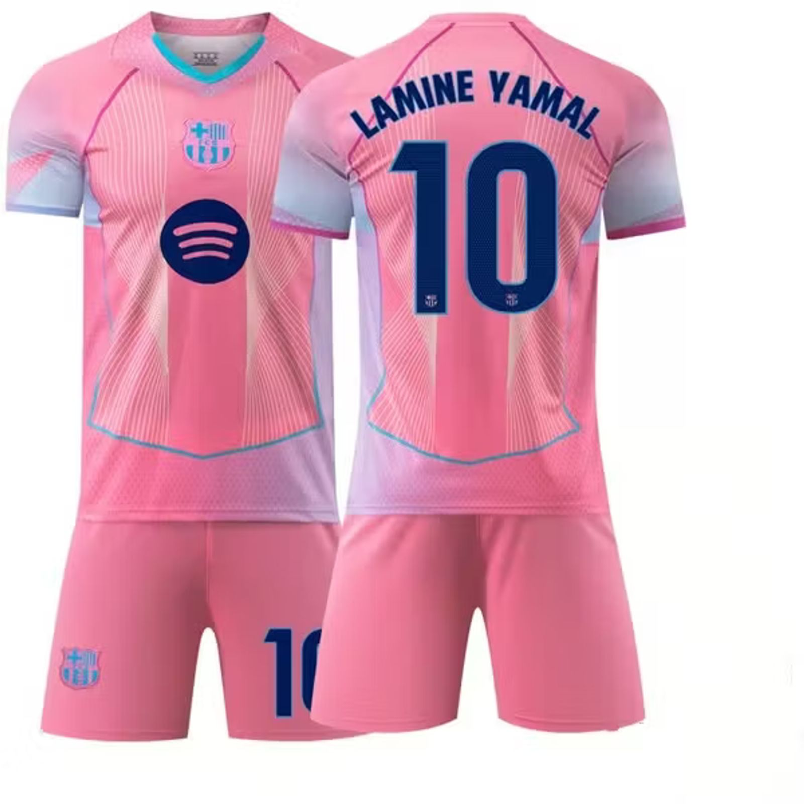 Fodboldtrøjer til børn - Barcelona Pink Edition Lamine Yamal – Trøje og shorts sæt