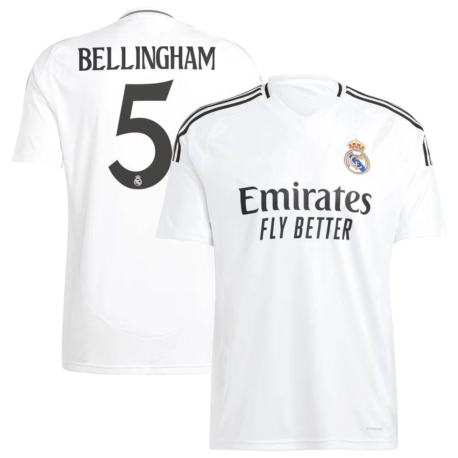 Real Madrid Bellingham hjemmetrøje 24/25 – fodboldtrøje til voksne