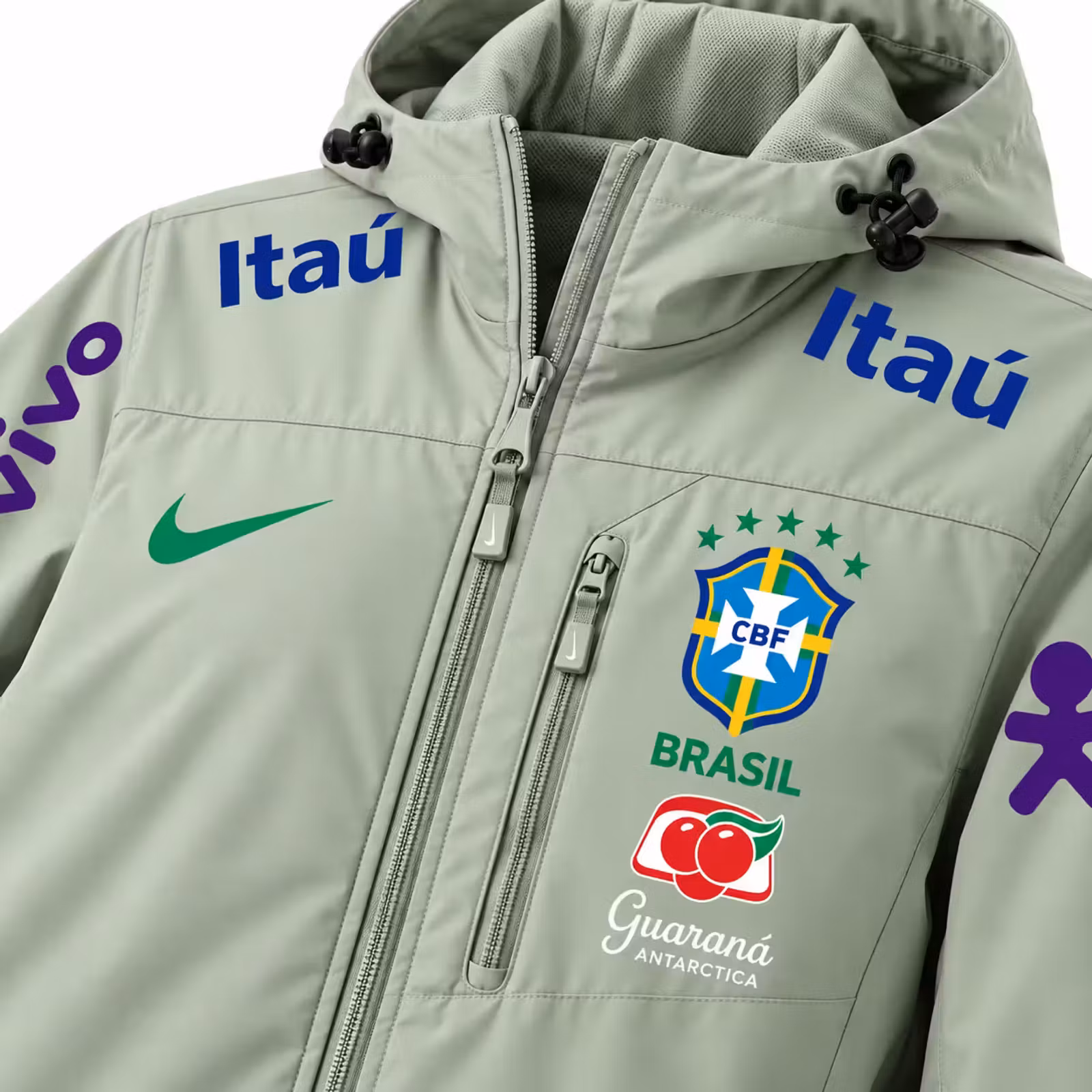 Brasilien vindjakke mintgrøn