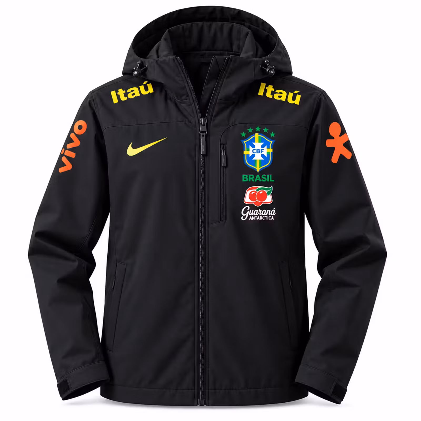 Brasilien vindjakke sort