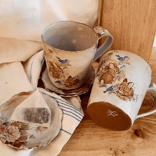 RUSTIKA MUGGAR MED KANINER