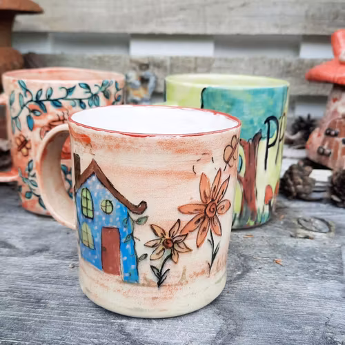 KERAMIKMUGG HANDMÅLAD ÄLVA