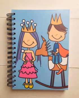 Skrivbok/spiralbok Prinsessa & Prins