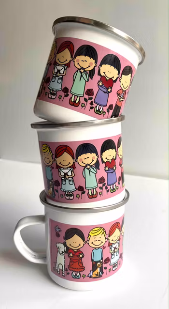 Emaljmugg mini med Kärlek