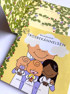Bönmålarbok Trosbekännelsen. Liten fyll-i-bok för barn 3-9 år