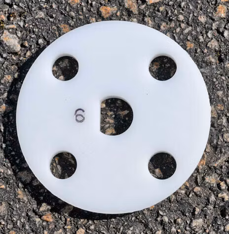 Hoss Tools Utmatningsskiva för större ärtor och bönor. Hål: 14 mm. Nr 6.