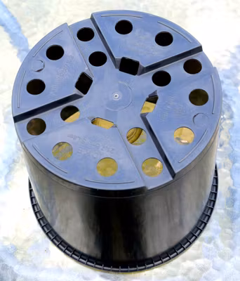 Kraftiga runda krukor 5 liter med bästa avrinning / 12 st