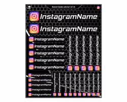 Instagram Aufklebersatz - XL - "Gemischte Textgröße"