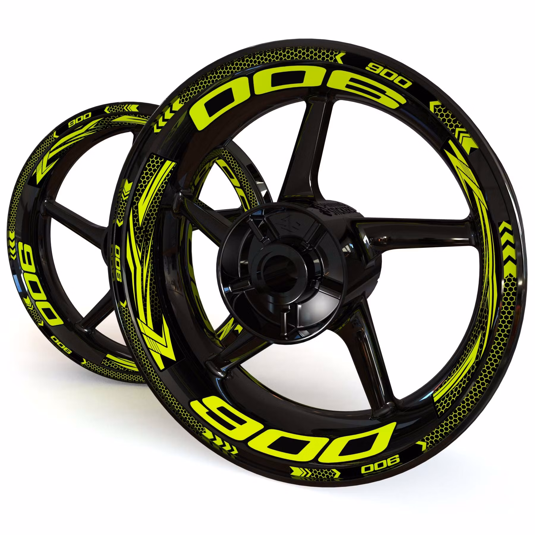 Wheel Stickers - Fits Z900 - "Grid"
