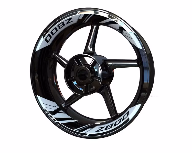 Wheel Stickers - Fits Z800 - "Velocity" - Black Friday