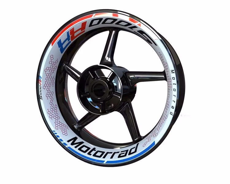 S1000RR Wheel Stickers - "Honeycomb" - Black Week