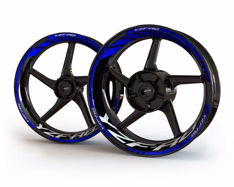 YZF-R6 Wheel Stickers - "Classic" - Black Week