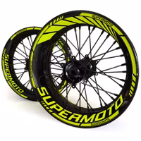 Supermoto Wheel Stickers - "Classic" - Black Week