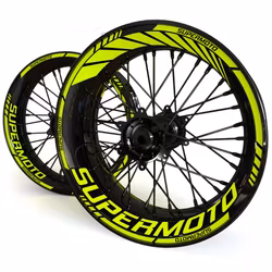 Supermoto Wheel Stickers - "Classic" - Black Week