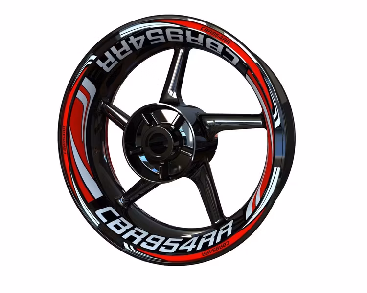CBR954RR Wheel Stickers - "Wave"