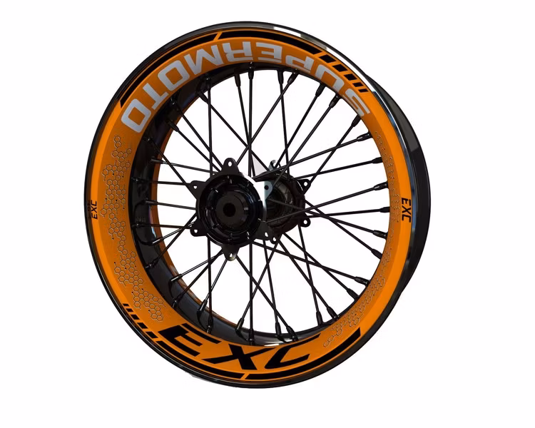 "EXC 17" Felgenaufkleber - " Wheel Stickers - "Honeycomb"