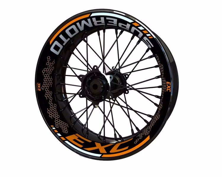 "EXC 17" Felgenaufkleber - " Wheel Stickers - "Honeycomb"
