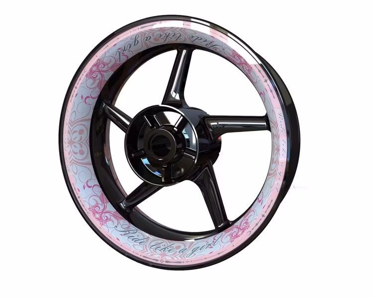 "Ride Like A Girl" - Adesivi per cerchioni