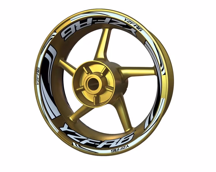 YZF-R6 Wheel Stickers - "Wave"