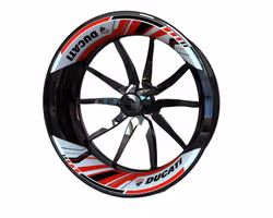 Wheel Stickers - for Ducati - "Velocity" (Single Swingarm)