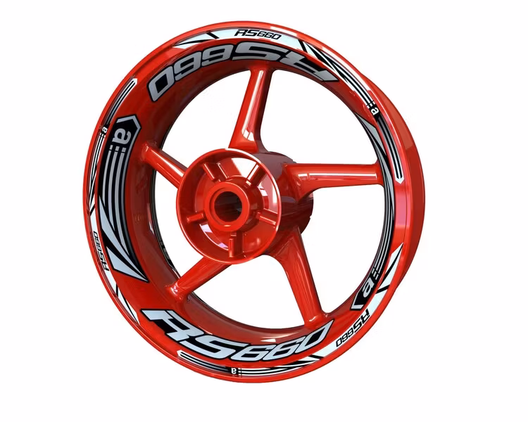 thumbnail image 2 of Twisted Melon Designs Aprilia RS 125 Graphics Stickers – Red, White & Black Vinyl Decals (2x) 2 of 4