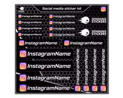 Instagram Social Media Aufkleber-Kit