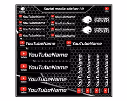 YouTube Social Media Aufkleber-Kit