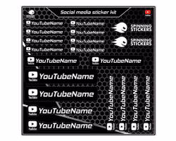 YouTube Social Media Aufkleber-Kit