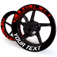 "Your Text" Wheel Stickers - "Low Poly"