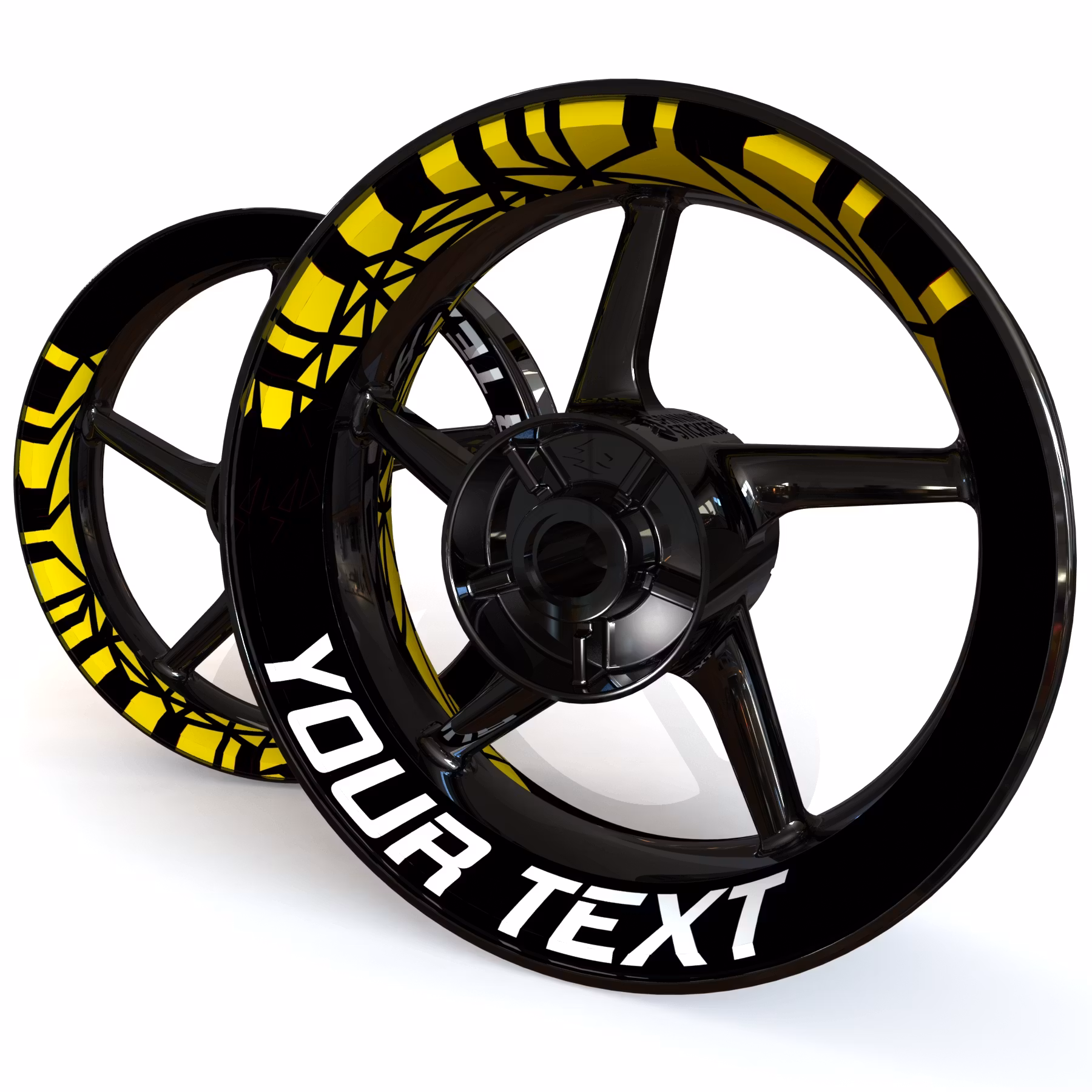 "Your Text" Adhesivos para llantas - "Low Poly"