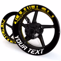 "Your Text" Wheel Stickers - "Low Poly"