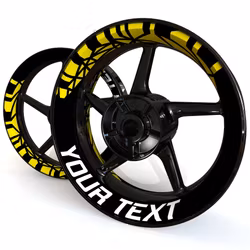 "Your Text" Wheel Stickers - "Low Poly"