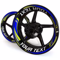 "Your Text" Wheel Stickers - "Wave"