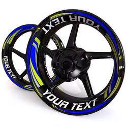 "Your Text" Wheel Stickers - "Wave"