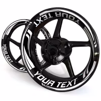 "Your Text" Wheel Stickers - "Wave"