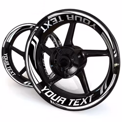 "Your Text" Wheel Stickers - "Wave"